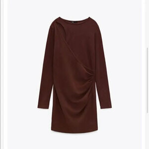 Zara CUT OUT PLEATED DRESS